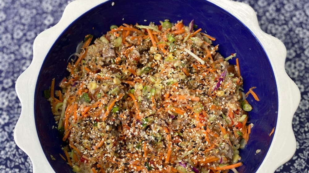 Image of STEEL CUT OATS WITH BACON SAUSAGE & BROCCOLI SLAW