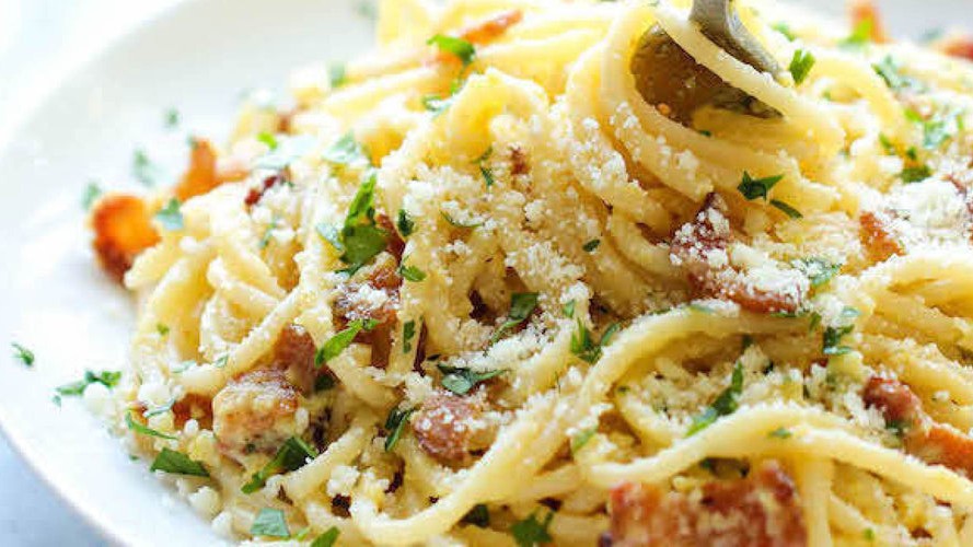 Image of BACON SAUSAGE CARBONARA