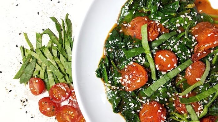 Image of Sautéed Spinach + Tomatoes
