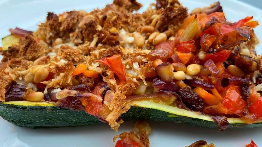 Image of Stuffed courgette – spiced-