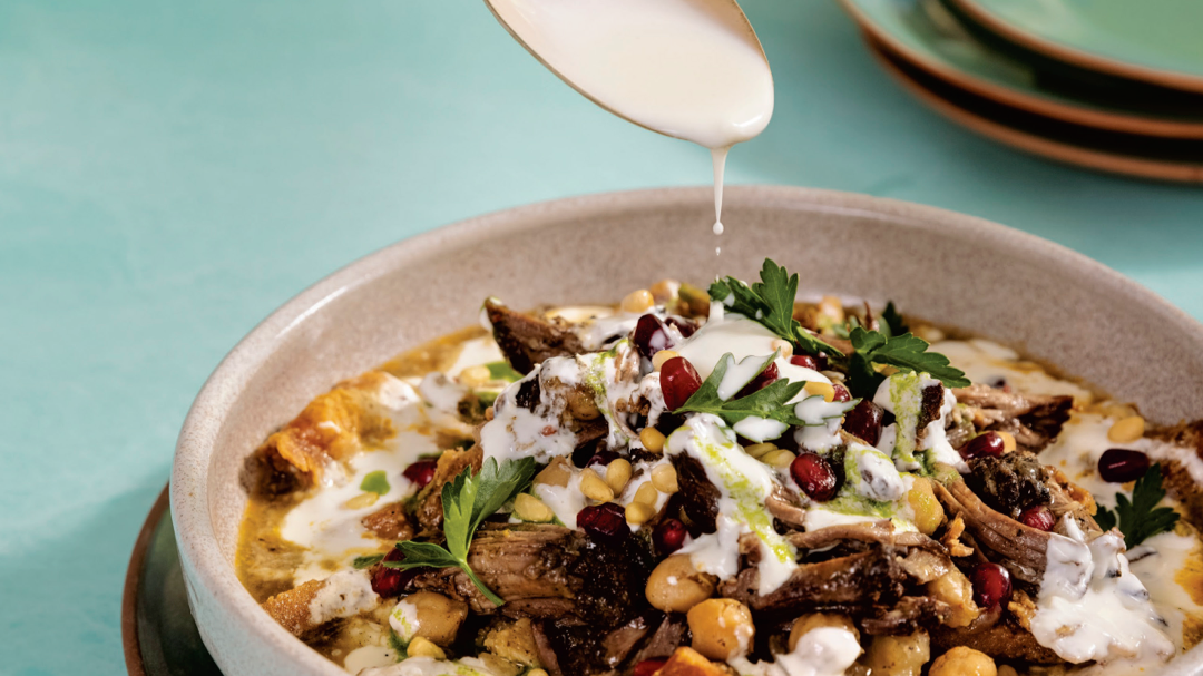 Savory Bread Pudding with Short Ribs and Chickpeas (Fattet Lahme Wa Hummus)-image
