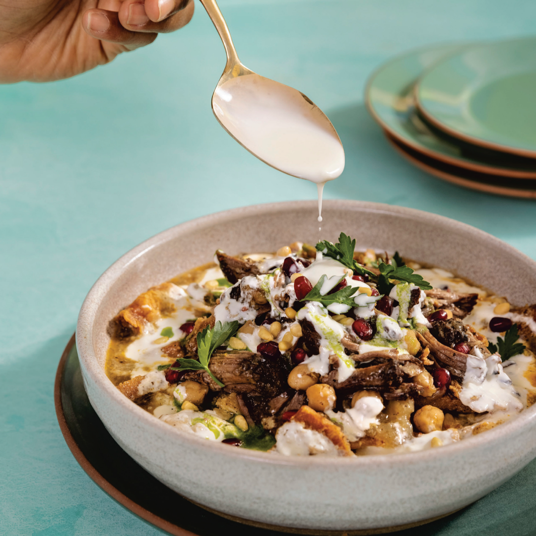 Savory Bread Pudding with Short Ribs and Chickpeas (Fattet Lahme Wa Hummus)