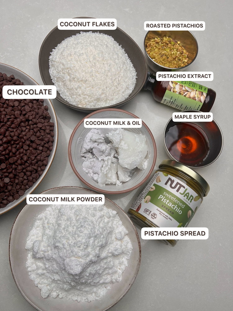 Image of In a large bowl combine all the ingredients with a spoon/spatula except the chocolate.