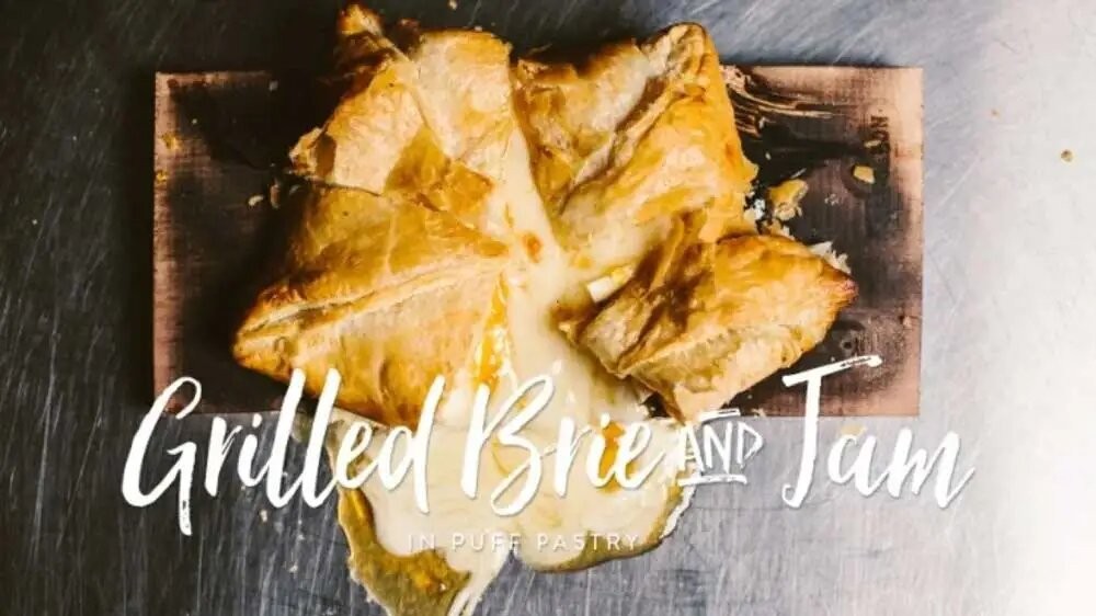 Image of Grilled Brie and Jam in Puff Pastry