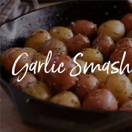 Garlic Smashed Potatoes Recipe - How To Make Garlic Smashed Potatoes