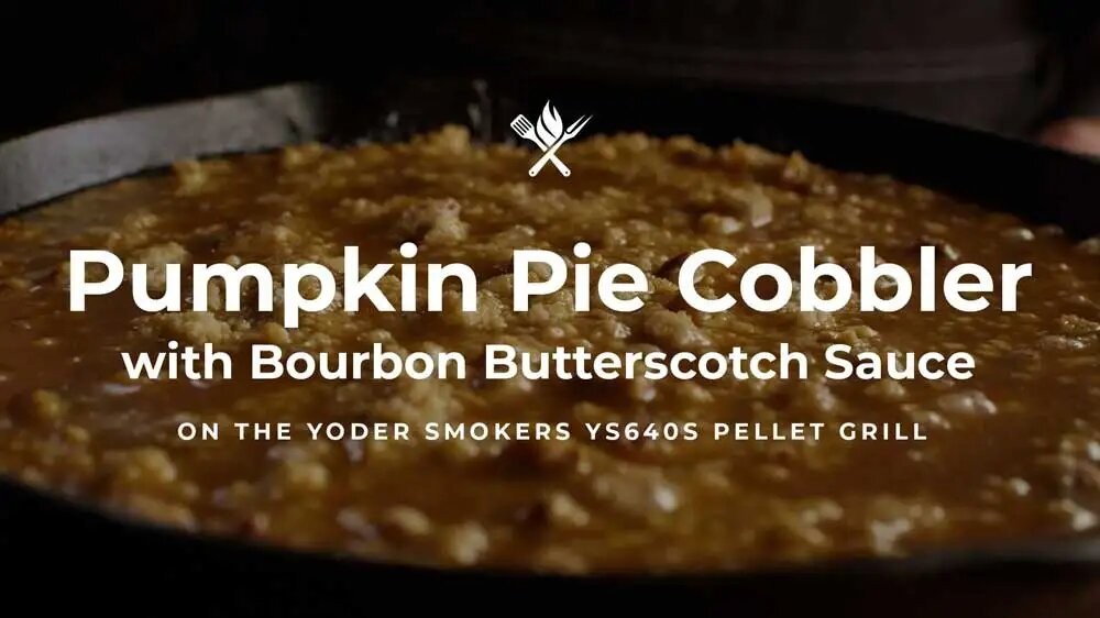 Image of Easy Pumpkin Pie Cobbler with Bourbon Butterscotch Sauce