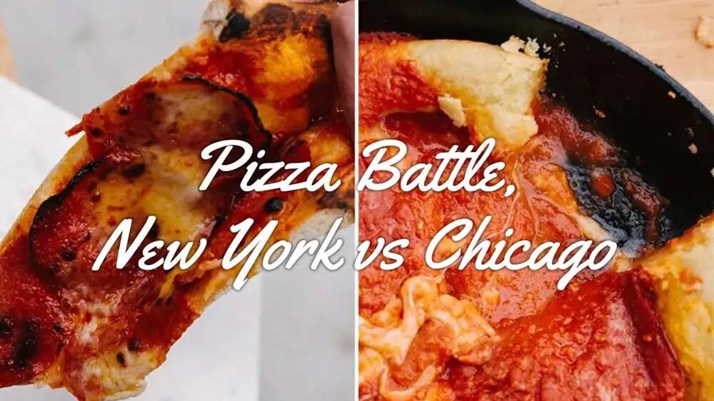 Image of New York Pizza and Chicago Deep Dish Pizza