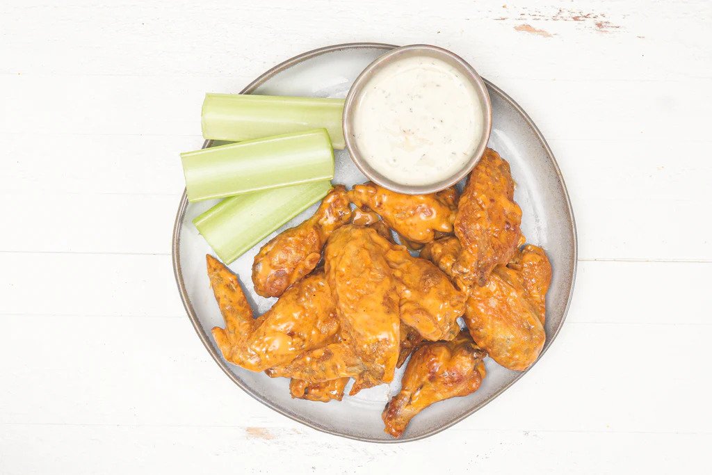 Image of Keto Buffalo Wings with Blue Cheese Sauce