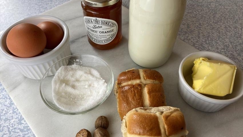 Image of Hot Cross Bun Pudding