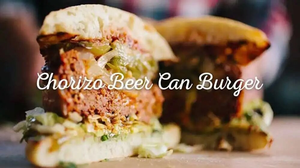 Image of Chorizo Beer Can Burger