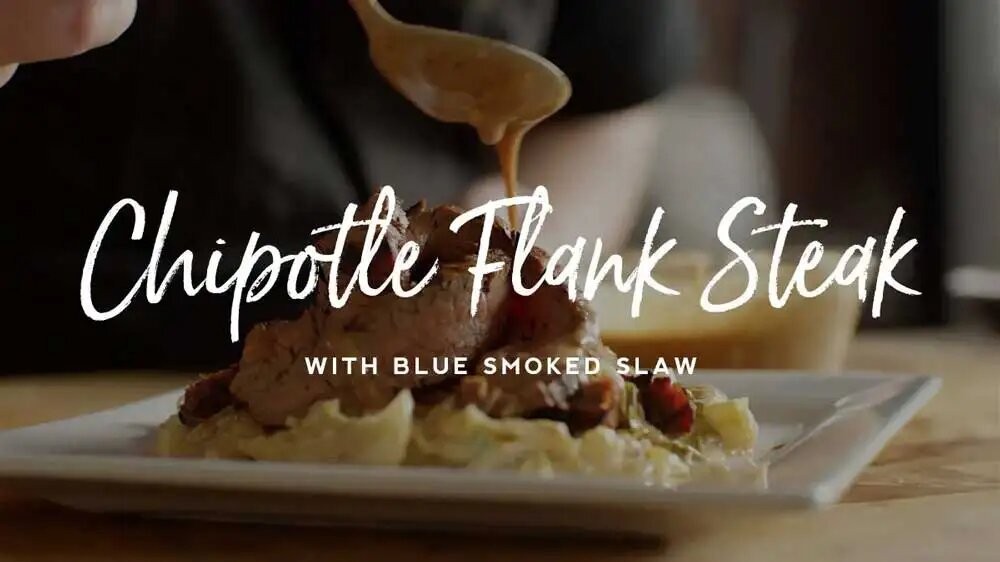 Image of Chipotle Flank Steak with Blue Smoked Slaw