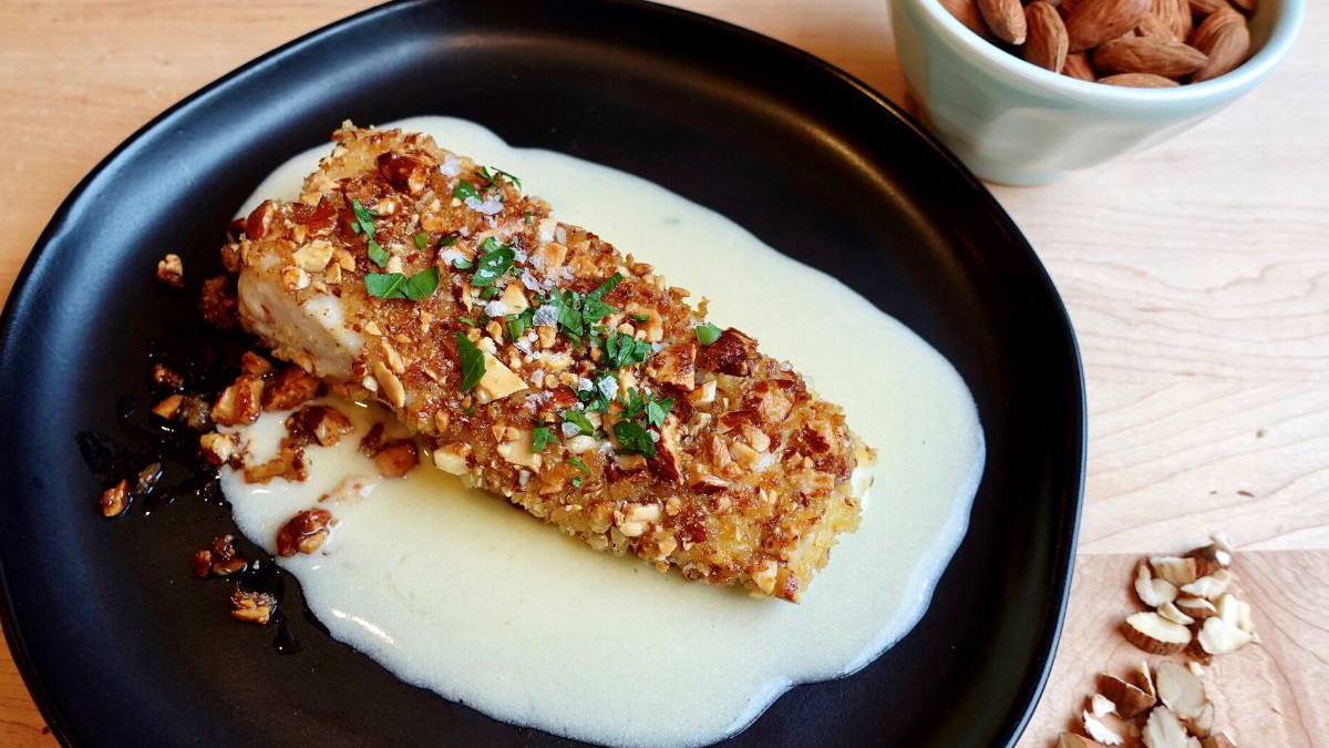 Image of Almond Crusted Halibut Beurre Blanc