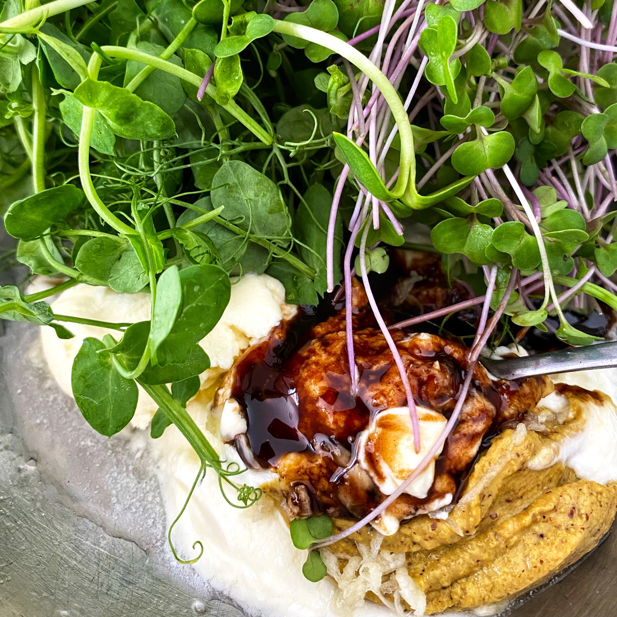 The Best Yoghurt Dressing with Black Honey
