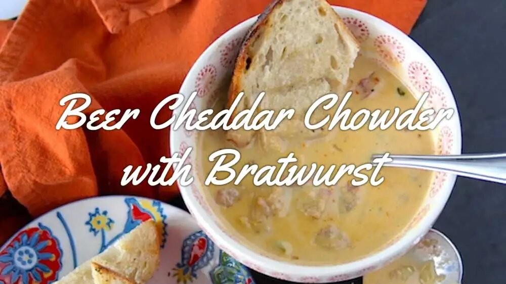 Image of Beer Cheddar Chowder with Bratwurst