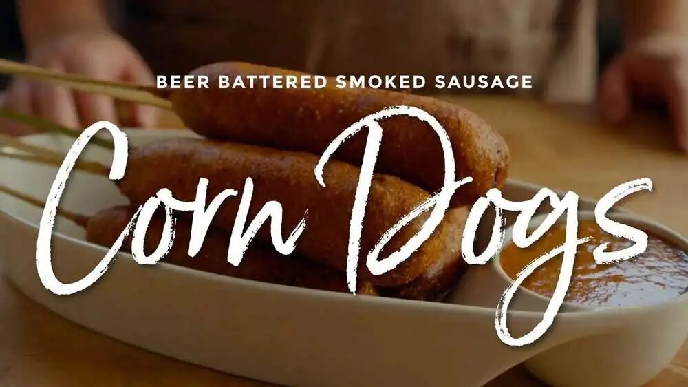 Image of Beer Battered Smoked Sausage Corn Dogs