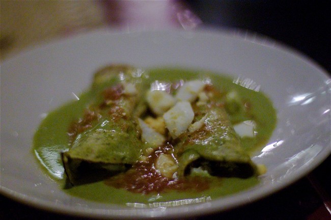 Image of Traditional Papadzules from Yucatan (with Pepita and Egg)