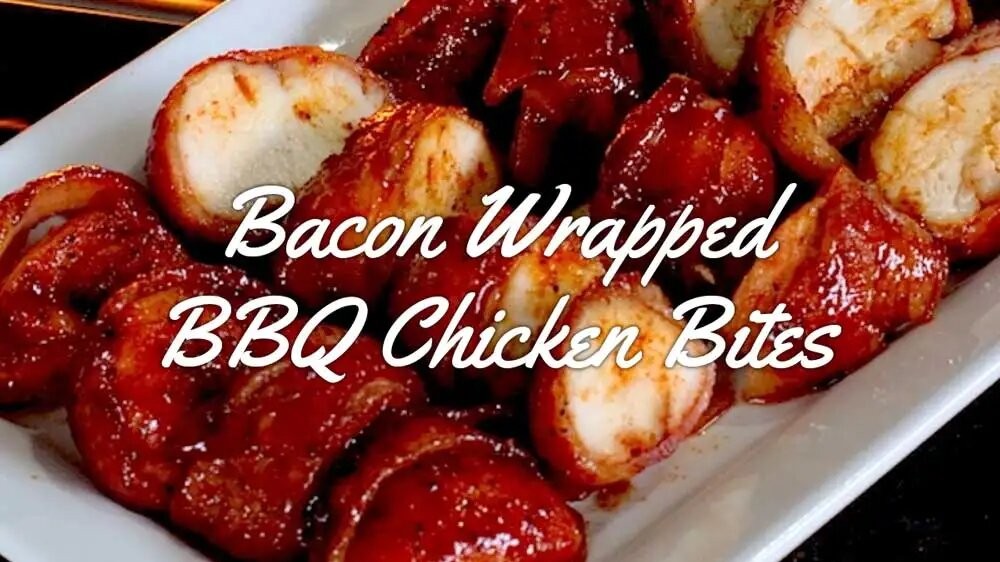 Image of Bacon Wrapped BBQ Chicken Bites