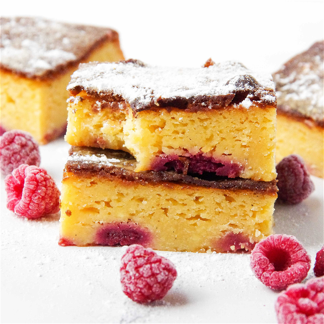 Image of Gluten Free Raspberry & White Chocolate Blondies