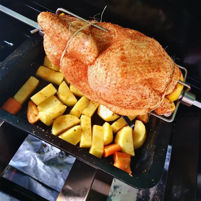 Image of Huhn am Drehspieß