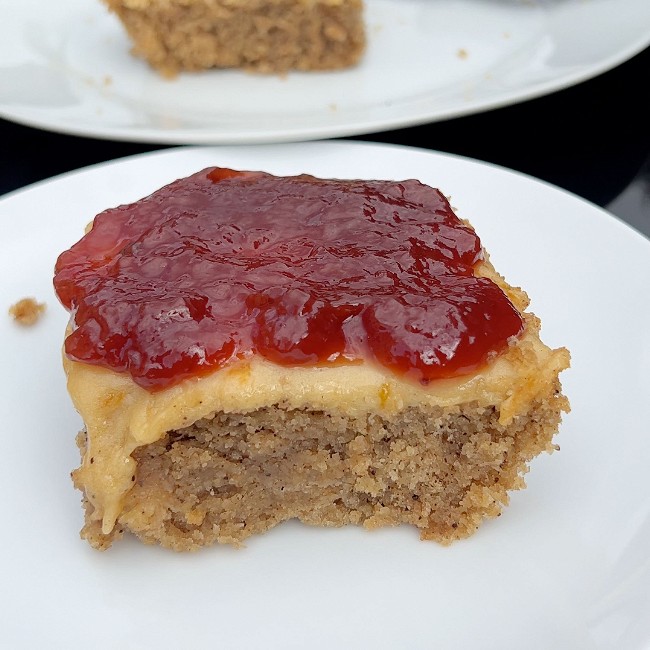 Image of PB&J Protein Cake