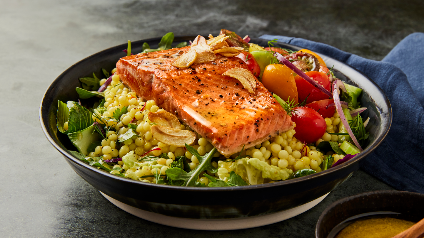 Image of Citrus Alaska Salmon & Saffron Couscous Grain Bowl