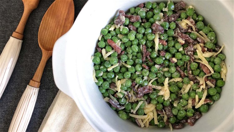 Image of Add the frozen peas and stir. Refrigerate at least 2...