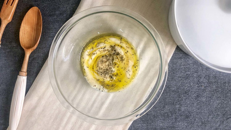 Image of Whisk together all rest of the dressing ingredients until smooth. Season to taste with salt and pepper. 