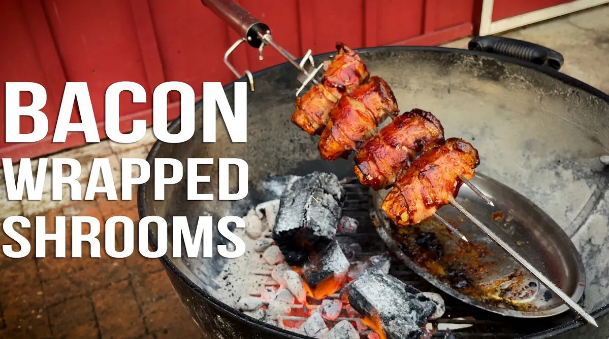 Bacon Wrapped King Oyster Mushrooms