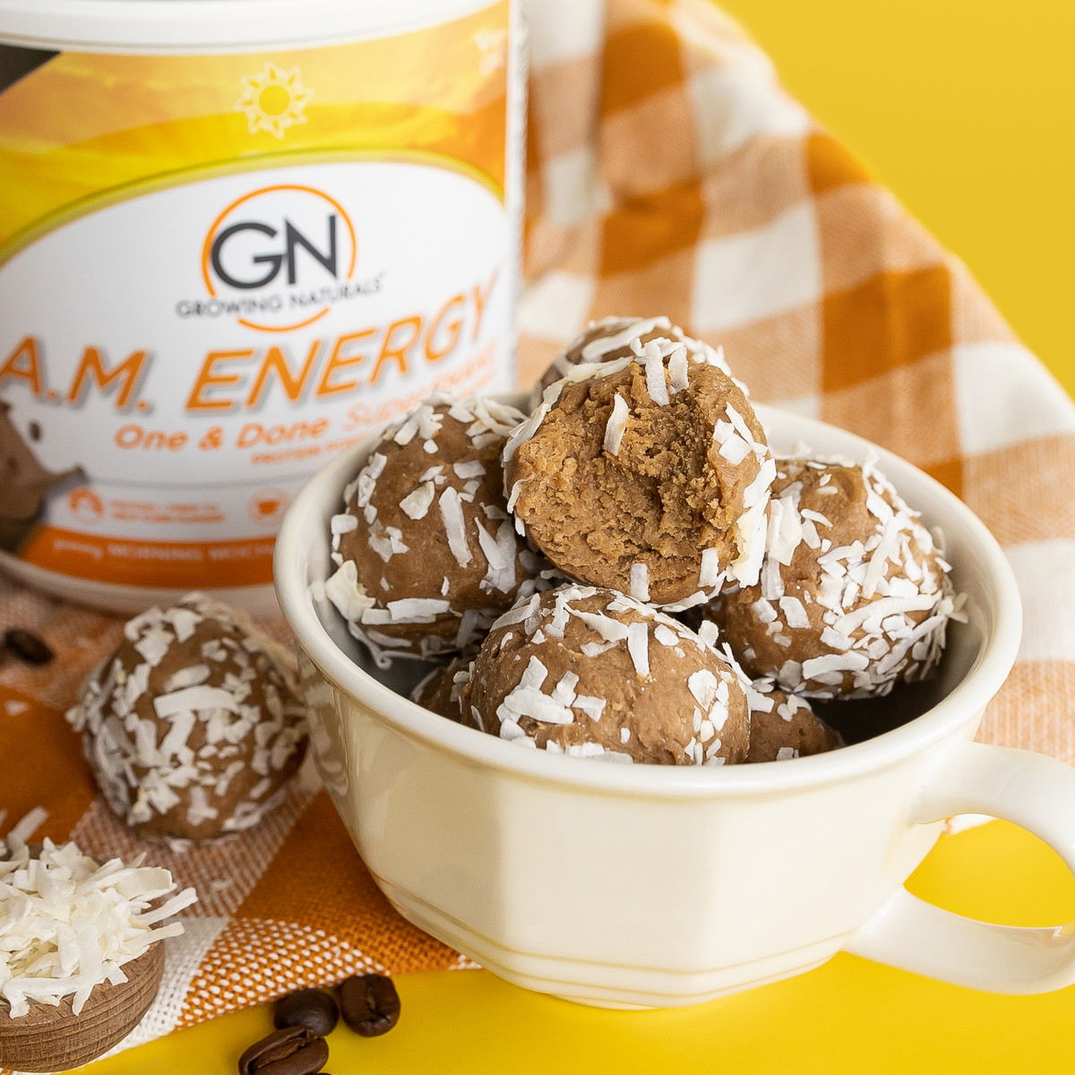 Easy Coconut Mocha Energy Bites