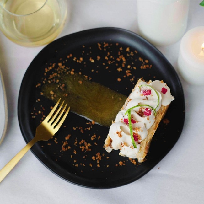 Image of Baklava Inspired Mille Feuille with Honey Cream