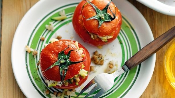 Image of Italian lentil Stuffed Tomatoes