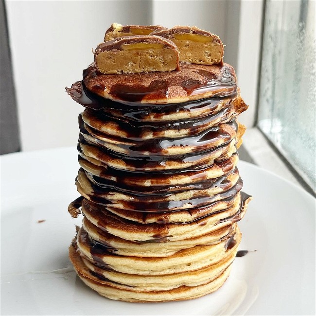 Image of Chocolate Honeycomb Protein Pancakes