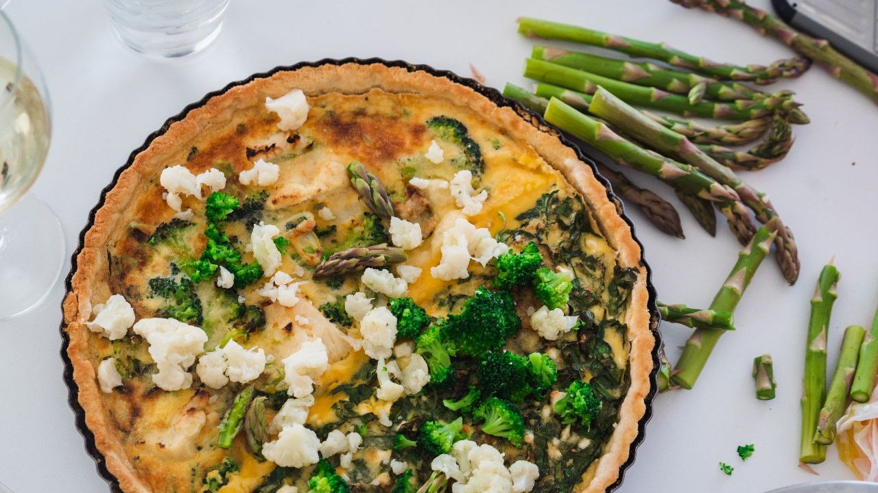 Image of Asparagus and Feta Quiche