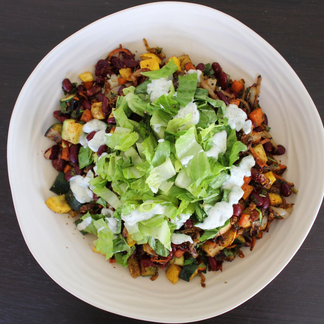 Roasted Veggie & Black Bean Burrito Bowls