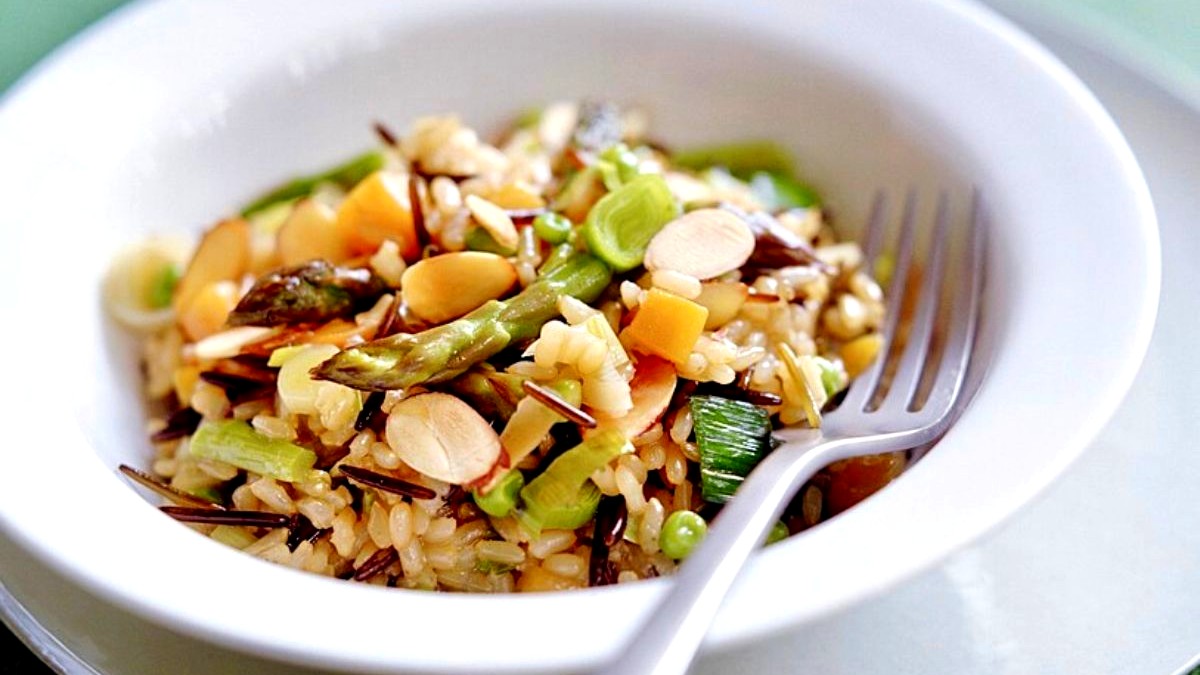 Image of Wild Rice Spring Risotto With Almonds