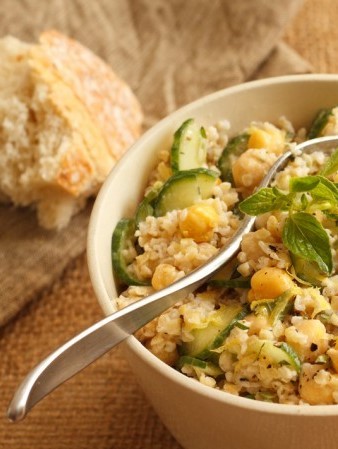 Image of Bulgur, Cucumber & Chickpea Salad