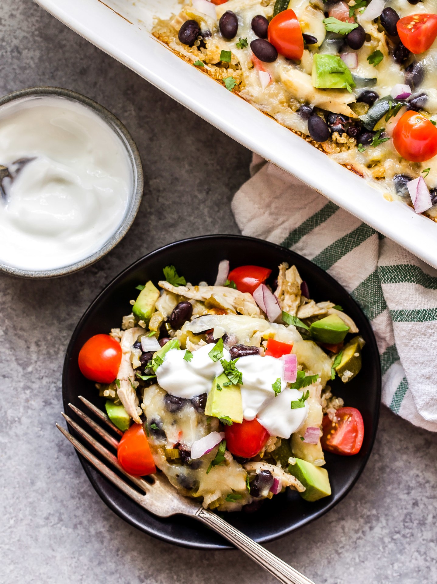 Green Chile Chicken Enchilada Casserole