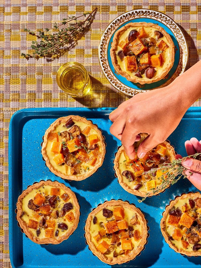 Image of Truffled Squash and Chestnut Tartlets