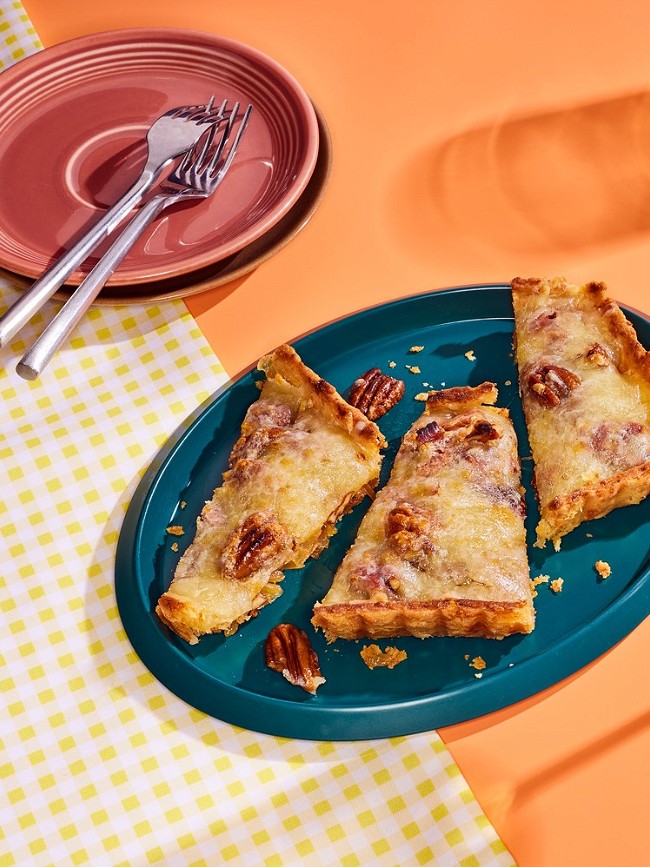 Image of Savory Pecan and Caramelized Onion Tart with Cheddar Crust 