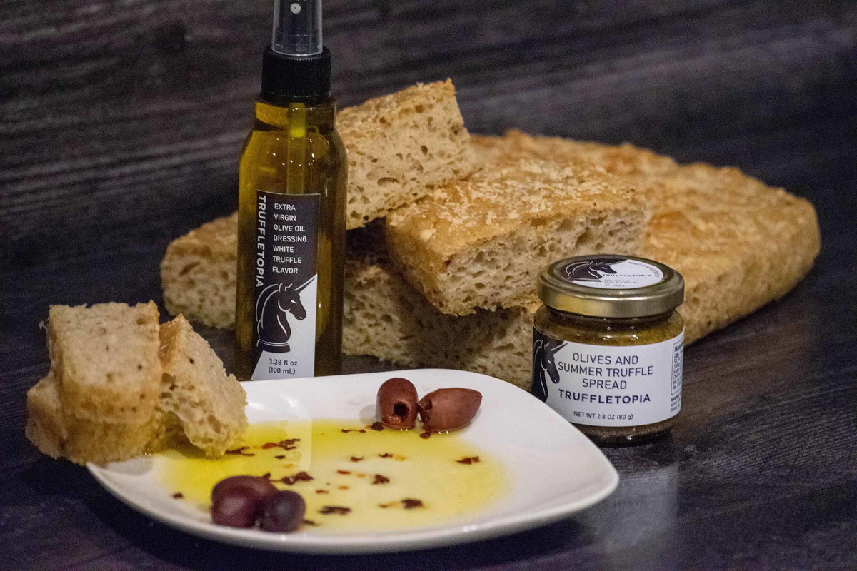 Easy Olive Truffle Focaccia Bread