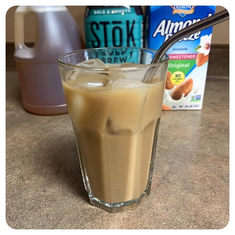 Cold Brew Iced Coffee with Honey and Milk - Bowl of Delicious