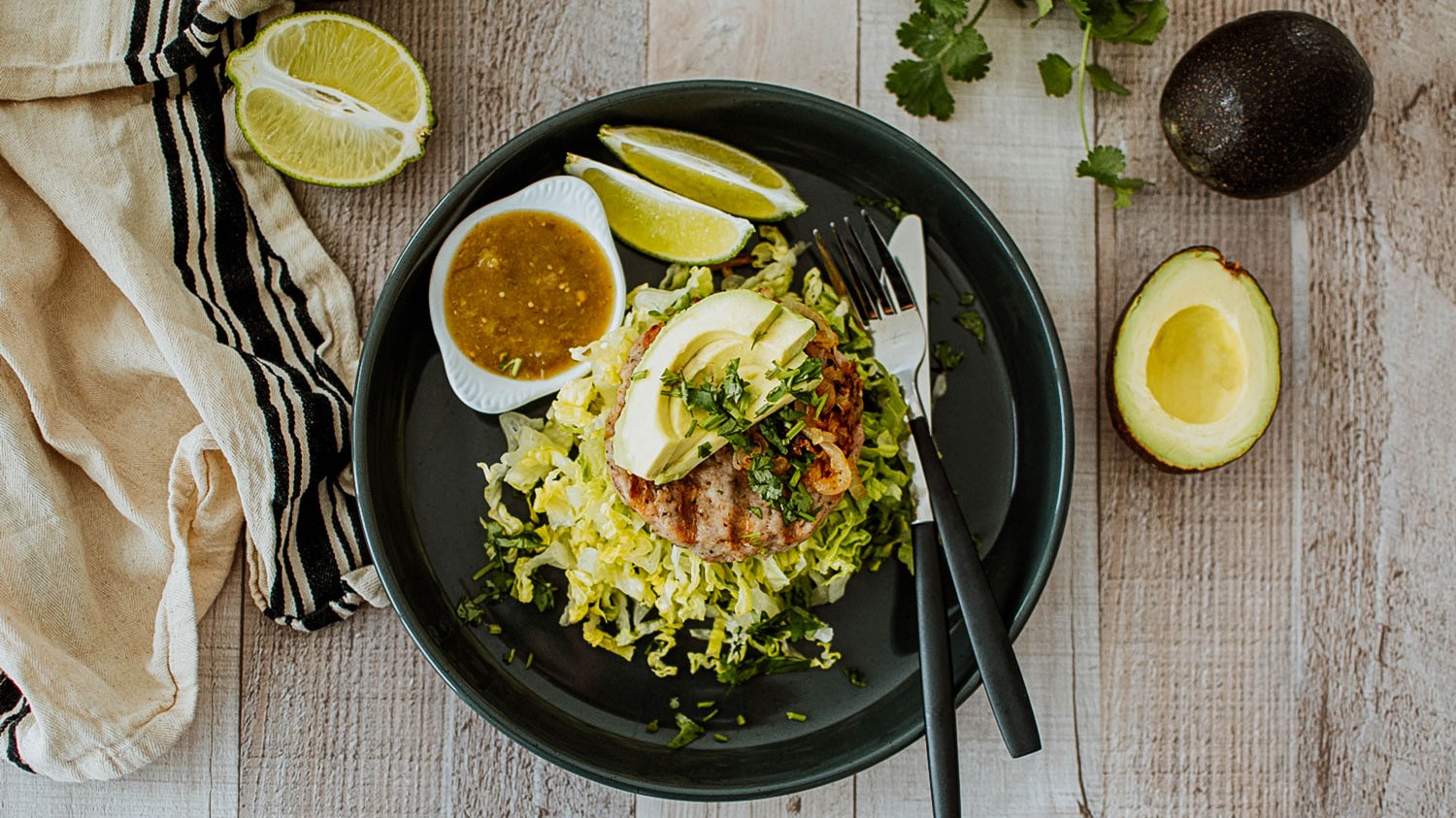 Image of Salsa Verde Burger Bowl