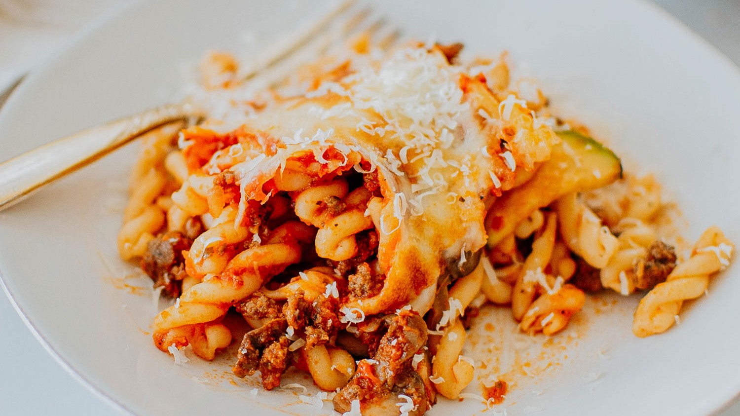 Image of Mushroom Zucchini Baked Paasta