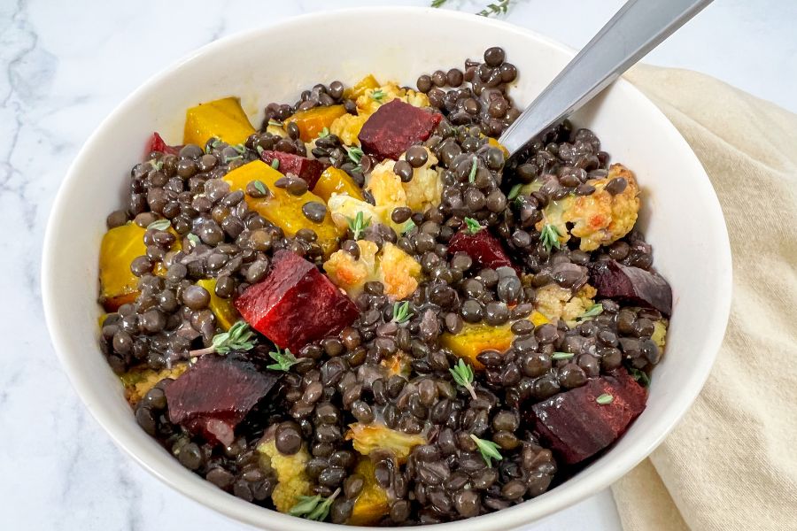 Fall Black Beluga Lentil Salad