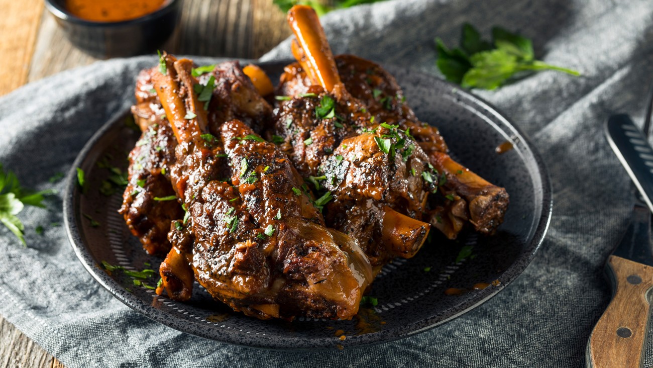 Image of Hot Smoked and Braised Lamb Shanks