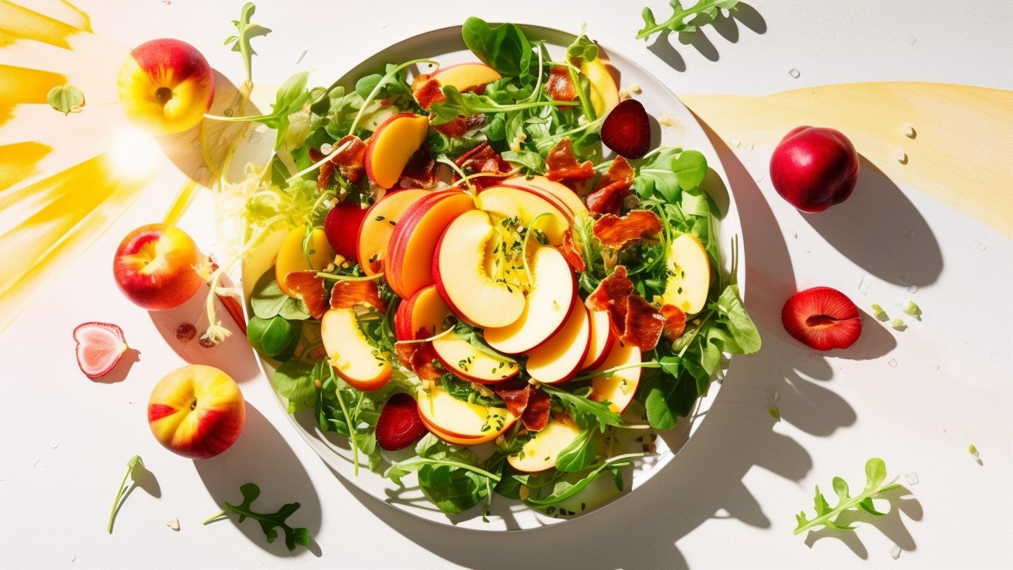 Image of Arugula Nectarine Summer Salad