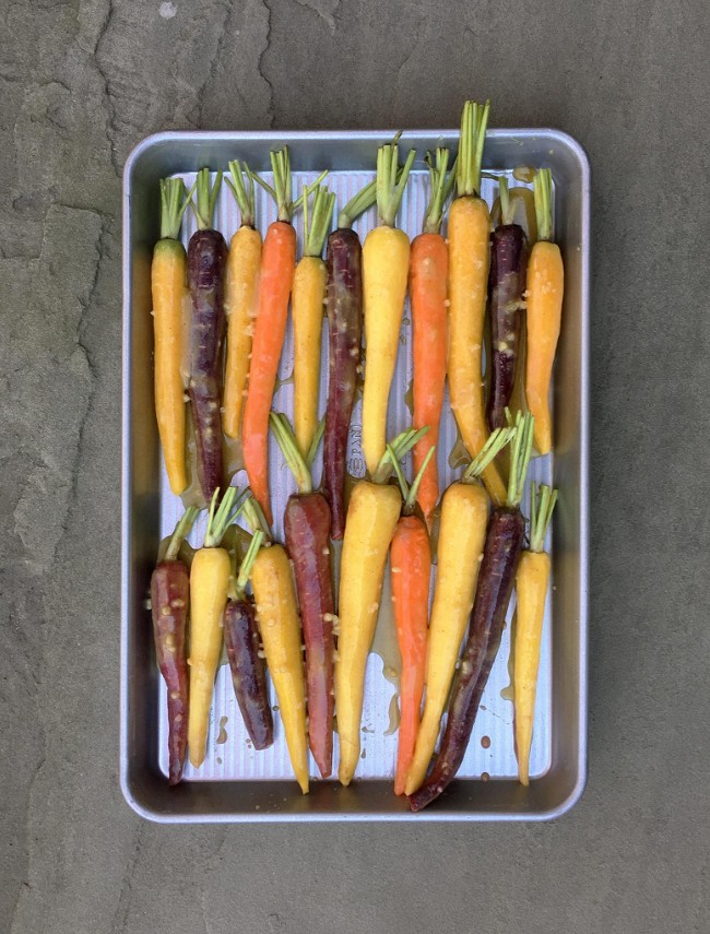 Image of Colorful Honey Mustard Roasted Carrots