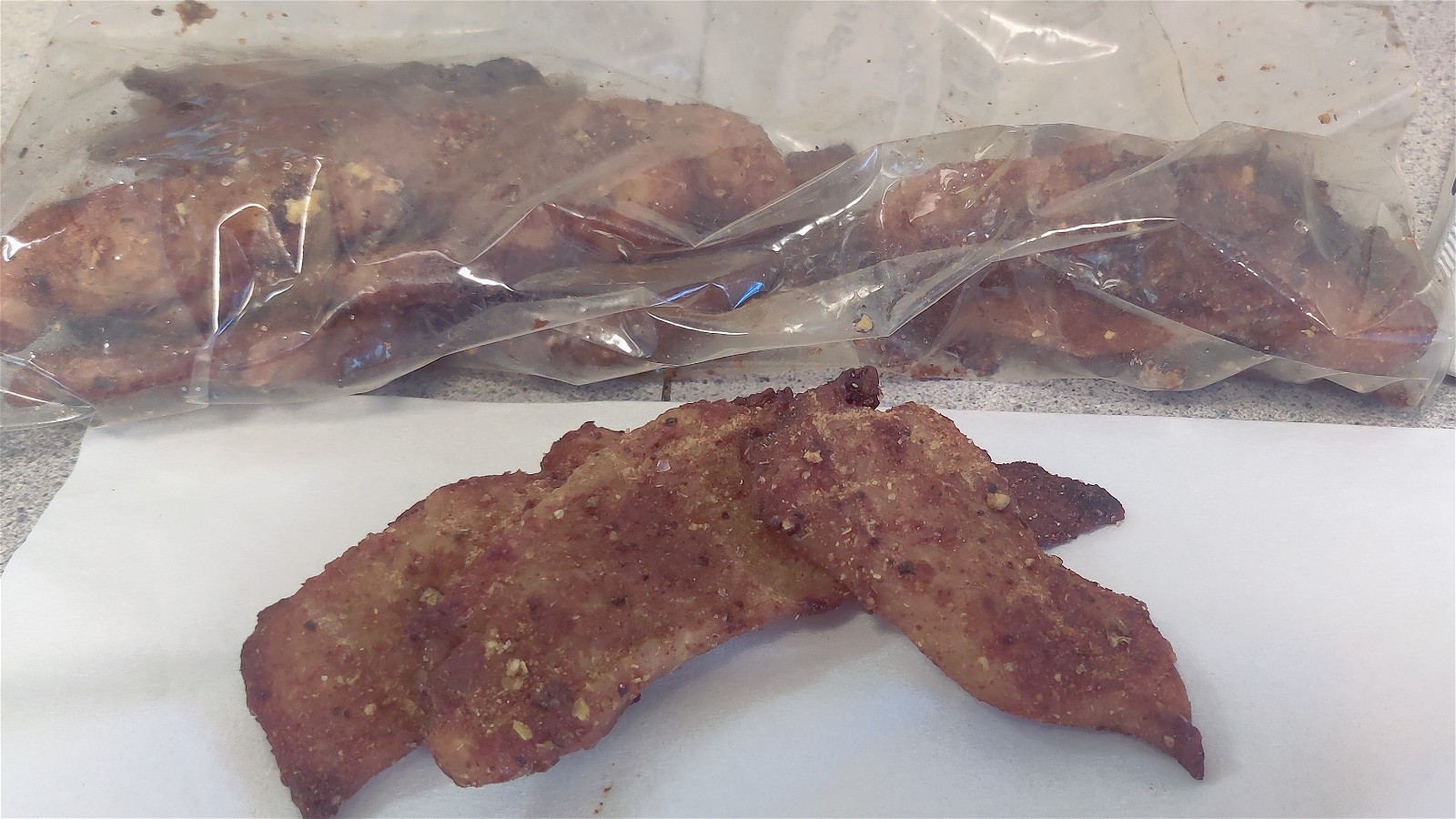 Image of Smokey Peach Chicken Jerky Recipe