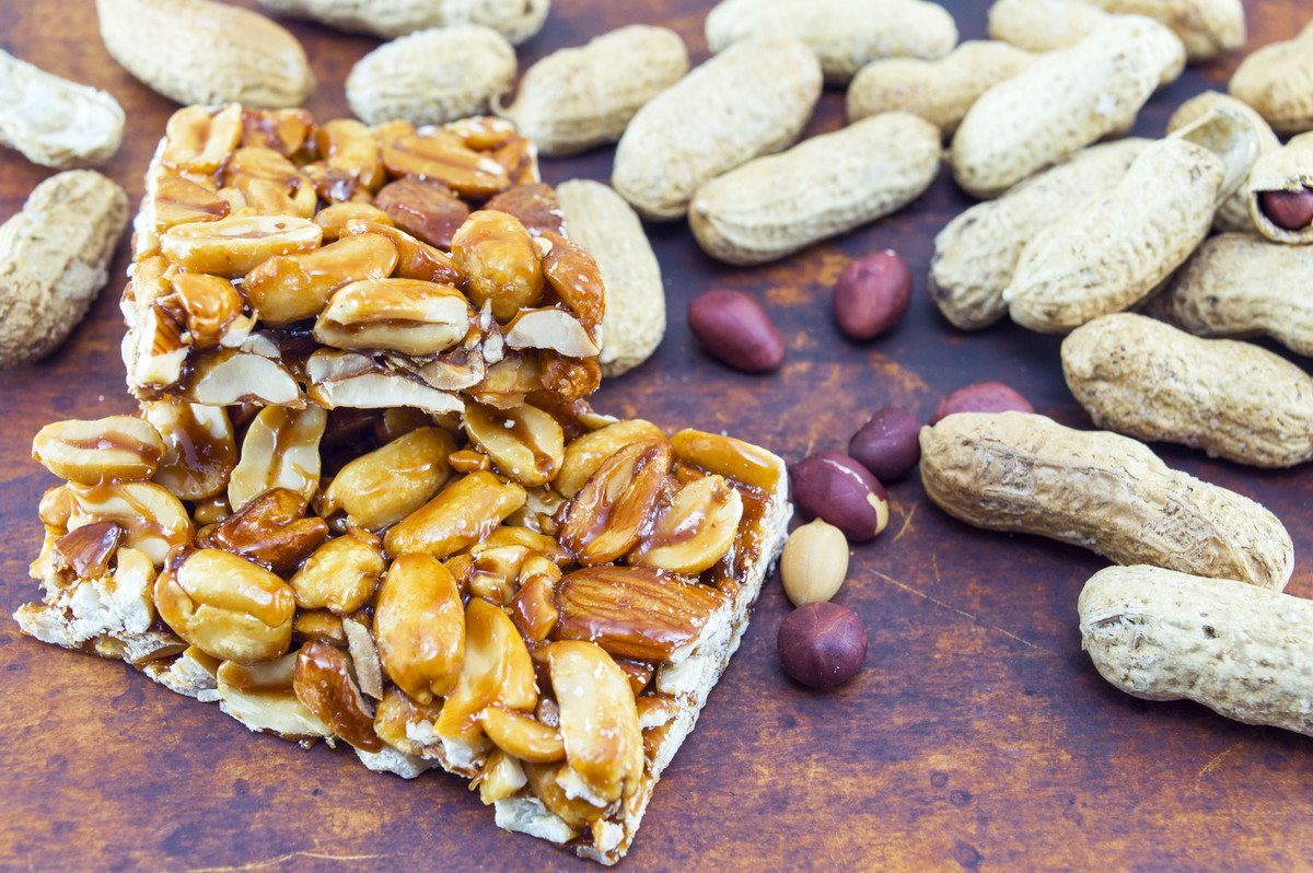 Honey Peanut Brittle with Sweet Clover Honey