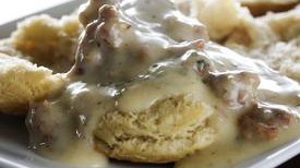 Image of BACON SAUSAGE BISCUITS & GRAVY
